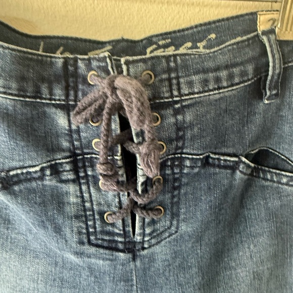 Free People Indigo Lace-Up Flare Jeans - Picture 2 of 10